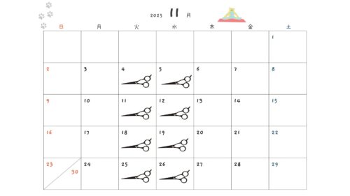 白と黒 2025 12ヶ月 マンスリー カレンダー ねこ  手書き シンプル A4 横 - 11